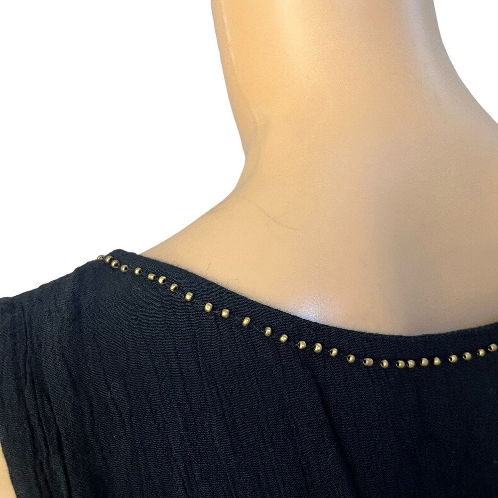 Idyllwind Miranda Lambert Gauzy Tank Dress Shift Beaded Plunging - Picture 5 of 8